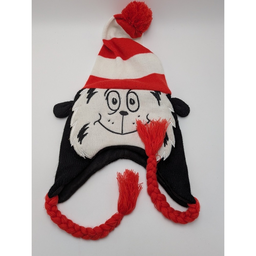 Dr.‎ Seuss The Cat in the Hat Adult Size Beanie Tall Character Earflap